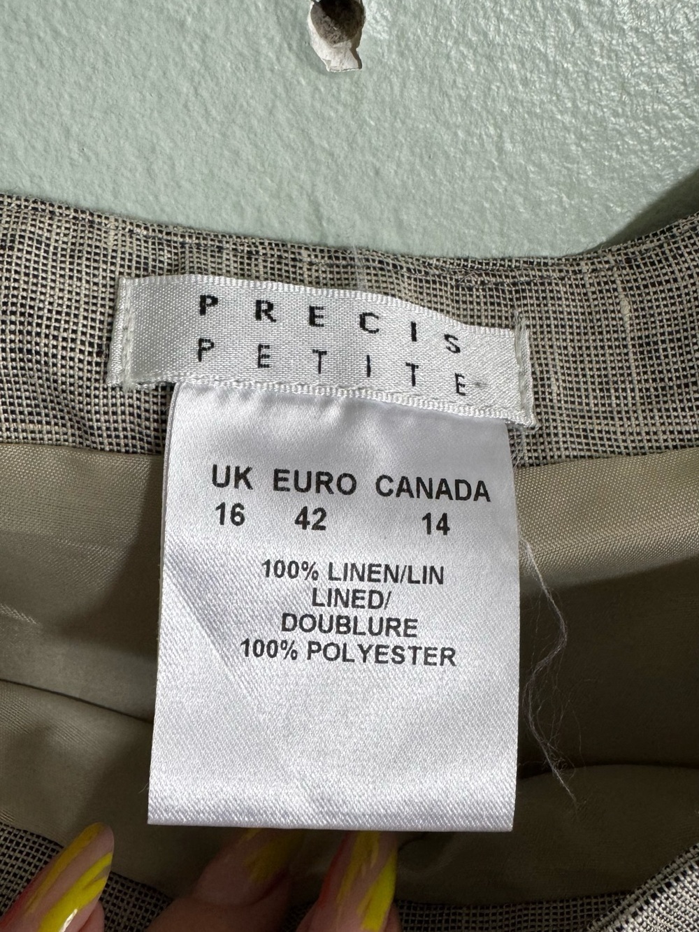 Women's Straight-Leg Linen Blend Pants - Light Gray - Picture 3 of 10